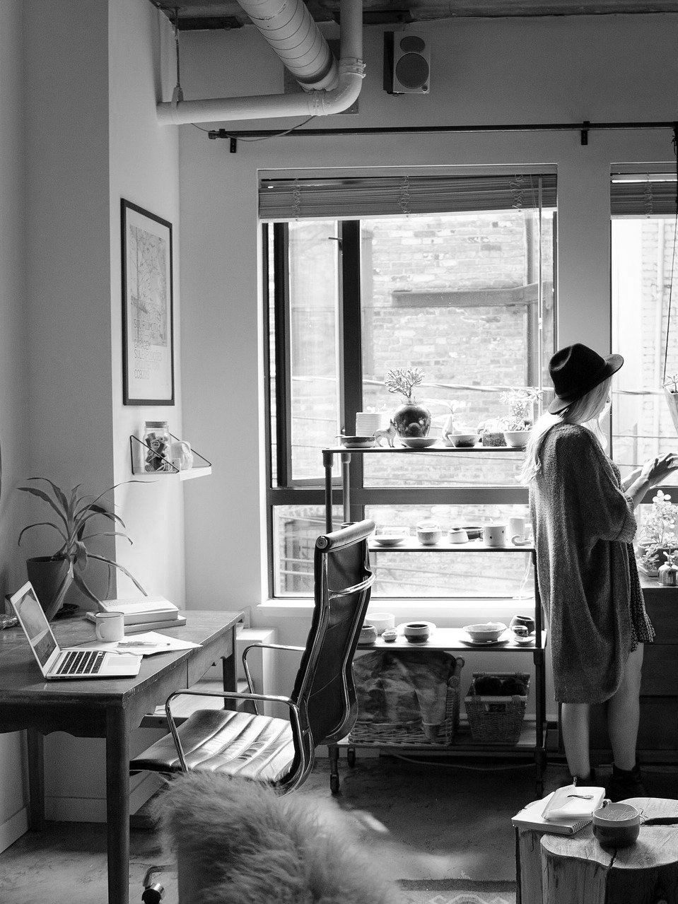 Women working from home  